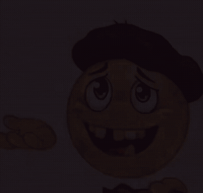 Smiley Face in Brown Hat Smiling and Pointing