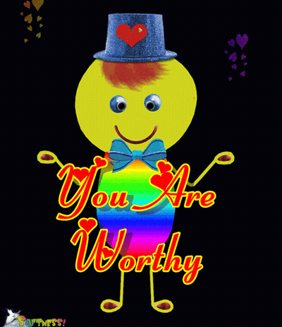 Smiley Face In Top Hat And Bow Tie Saying You Are Worthy GIF