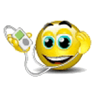 Smiley Face Listening To Music On IPod GIF
