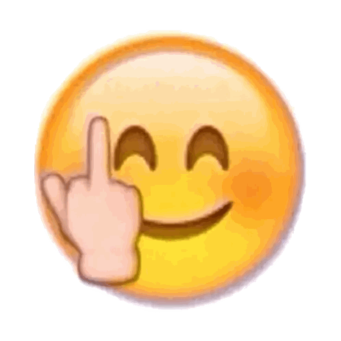 Smiley Face Pointing Down Sticker