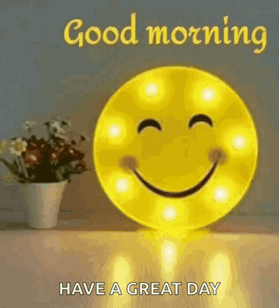 Smiley Face Saying Good Morning GIF
