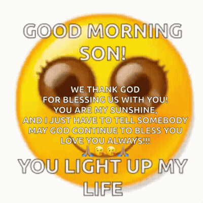 Smiley Face Saying Good Morning Son GIF
