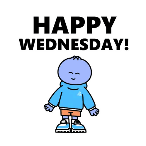 Smiley Face Saying Happy Wednesday Sticker