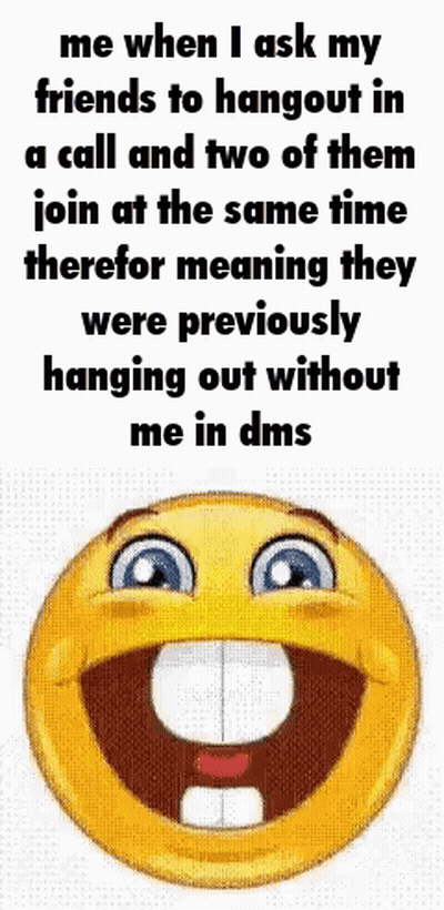 Smiley Face Saying Me When Asking Friends To Hangout GIF