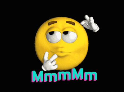 Smiley Face Saying Mmmm GIF