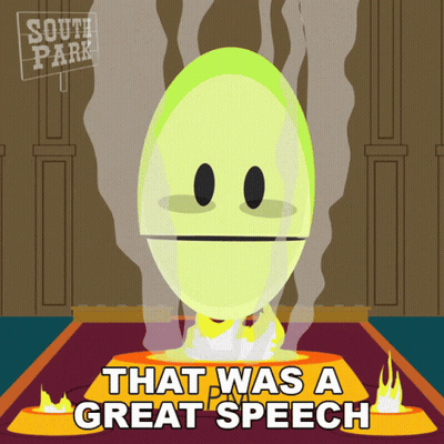 Smiley Face Saying That Was A Great Speech GIF