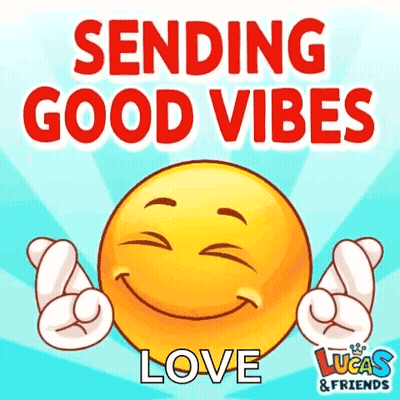 Smiley Face Sending Good Vibes Love