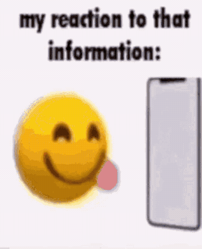 Smiley Face Sticking Tongue Out Next To Phone GIF