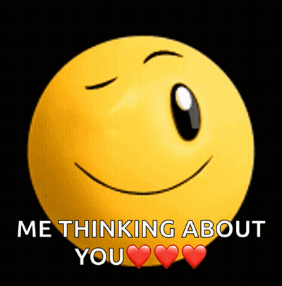 Smiley Face Thinking About You GIF