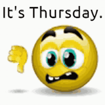 Smiley Face Thumbs Down It's Thursday GIF