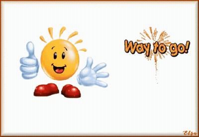 Smiley Face Thumbs Up Saying Way To Go GIF