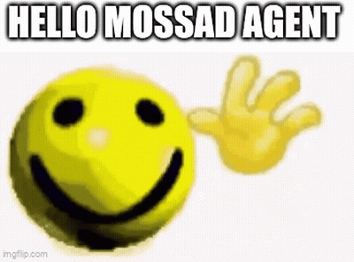 Smiley saludando: agente del Mossad GIF