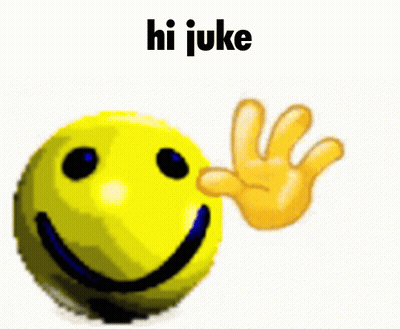 Smiley Face Waving Hi Juke GIF