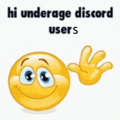 Smiley Face Waving Hi Underage Discord Users GIF