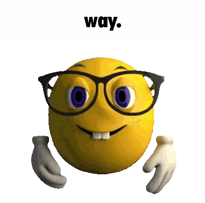 Smiley Face Wearing Glasses Sticker