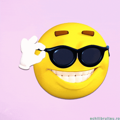 Smiley Face Wearing Sunglasses Giving Ok Sign GIF