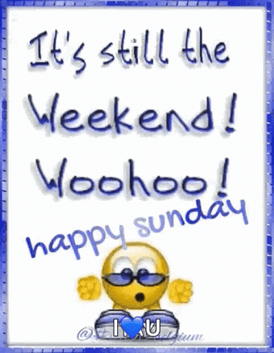 Smiley Face Wearing Sunglasses Happy Sunday GIF