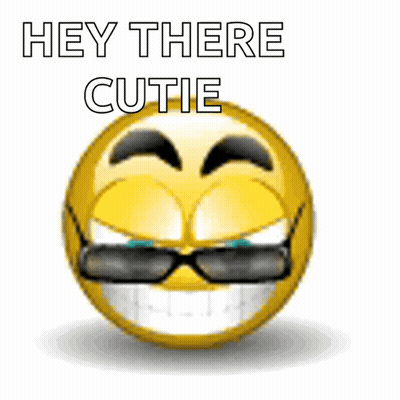 Smiley Face Wearing Sunglasses Hey There Cutie GIF