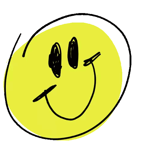 Smiley Face With Black Outline Sticker