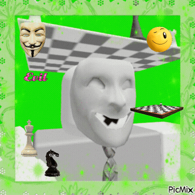 Smiley Face With Chess Board and Pink Exit