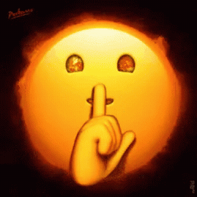 Smiley Face With Finger On Mouth Saying Perbonia GIF