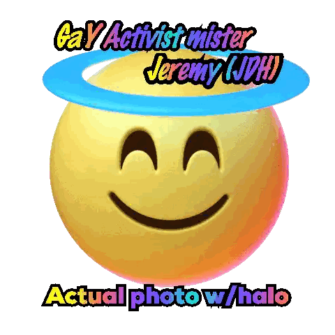 Smiley Face With Gay Activist Text Sticker