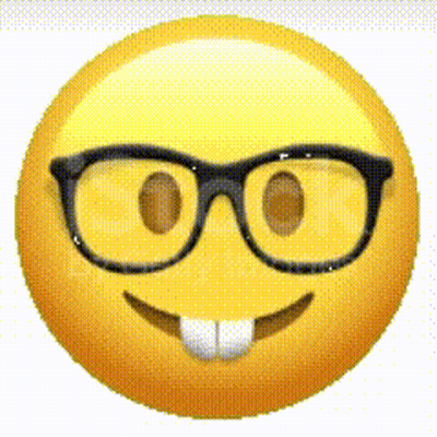 Smiley Face With Glasses And Missing Teeth Smiling GIF
