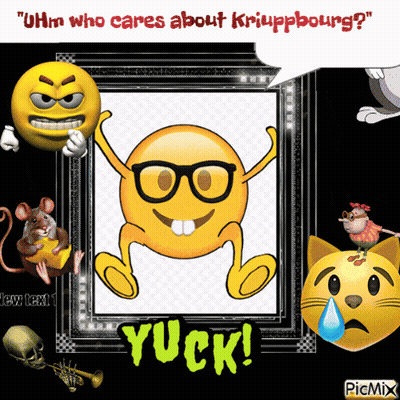 Smiley Face With Glasses Saying Yuck GIF
