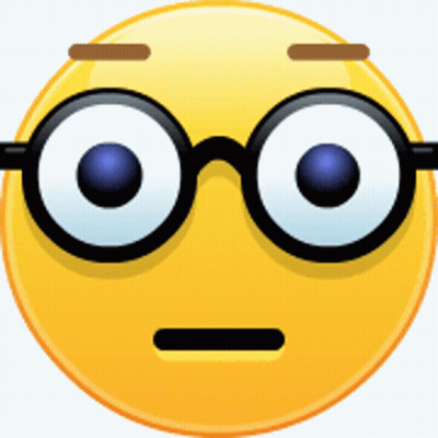 Smiley Face With Glasses Serious Look GIF