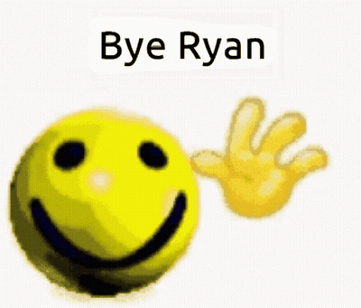 Smiley Face With Hand Saying Bye Ryan GIF