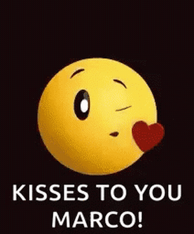 Smiley Face With Heart In Mouth Kisses To You Marco GIF