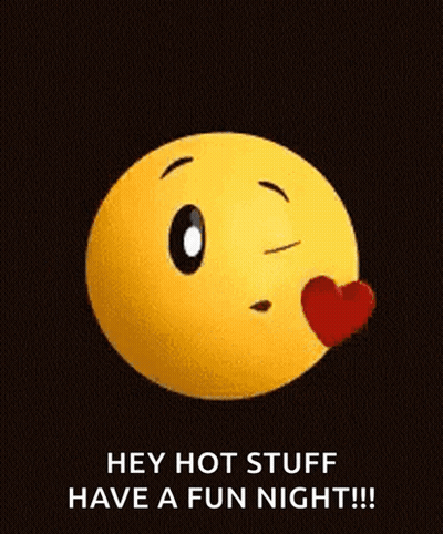Smiley Face With Heart Nose Hey Hot Stuff GIF