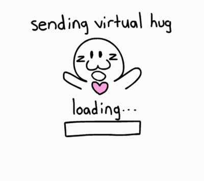 Smiley Face With Heart Sending Virtual Hug Loading Hug Sent GIF
