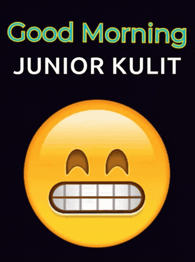 Smiley Face With Hearts Saying Good Morning Junior Kulit GIF
