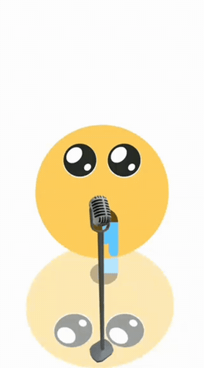 Smiley Face With Microphone GIF