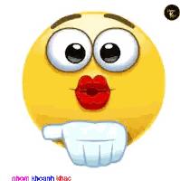 Smiley Face With Red Lips Sticker