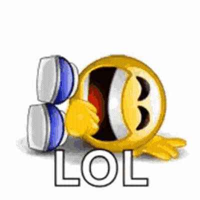 Smiley Face With Slippers Saying LOL GIF