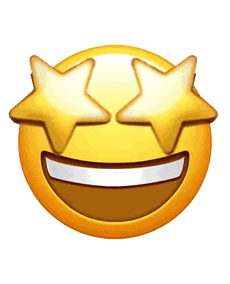 Smiley Face With Star Eyes Sticker