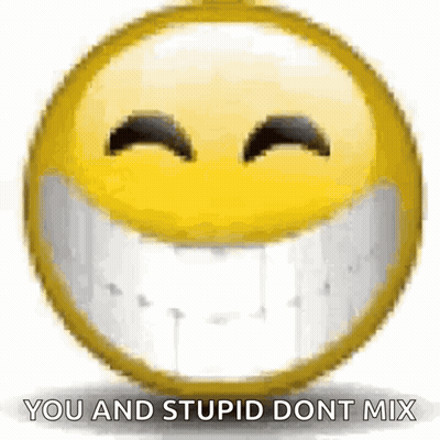 Smiley Face With You And Stupid Dont Mix GIF