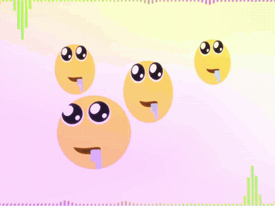 Smiley Faces With Tongues Out GIF