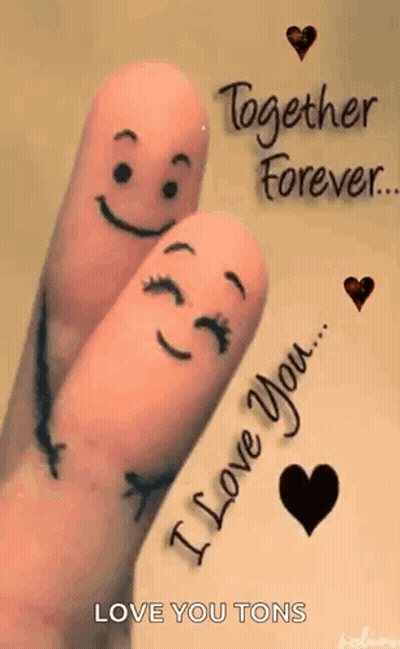 Smiley Fingers Together Forever GIF