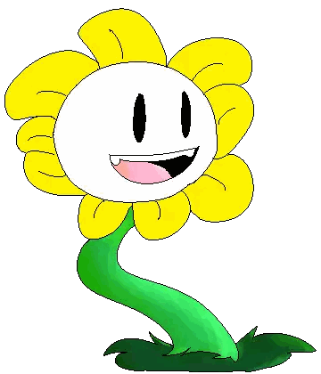 Smiley Flower With Green Stem Sticker