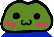 Smiley Frog In Blue Shirt Sticker
