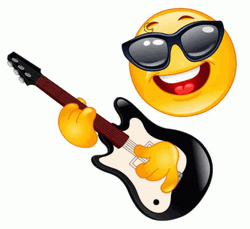 Smiley Holding Guitar
