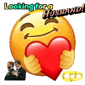 Smiley Holding Heart Looking For Husband Sticker