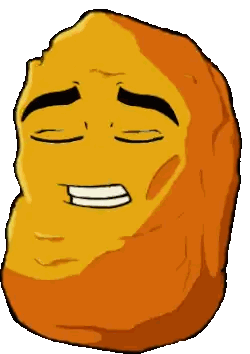 Smiley Potato Cartoon Sticker