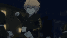 Smiley Punching Anime GIF