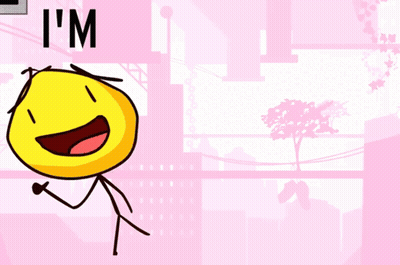 Smiley Stick Figure Saying I'm Just Joking GIF