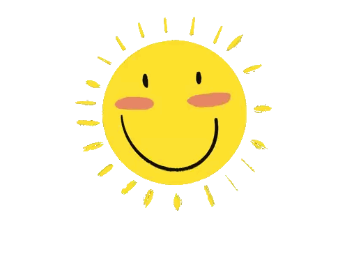 Smiley Sun Drawing Sticker