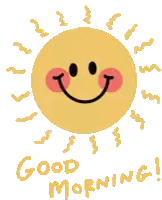 Smiley Sun Saying Good Morning Sticker
